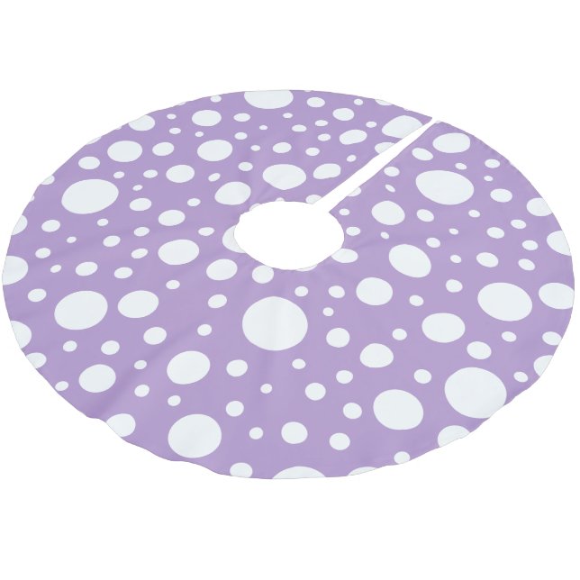 Purple Spots Tree Skirt (Angled)