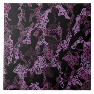 Purple Spotted Ceramic Tile