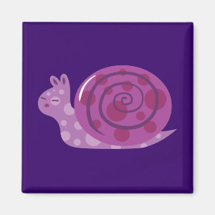 Purple Spotted Snail Magnet