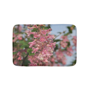 purple spring flower bath mat