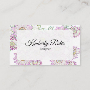 Purple Spring Flower Business Card