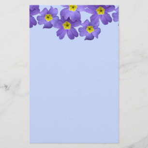 Purple Spring Flower Photo Stationery