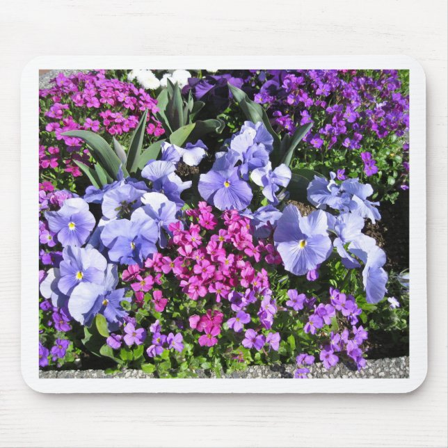 Purple Spring Flowers Mouse Pad (Front)