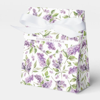 Purple Spring Lilacs Wedding Favour Box