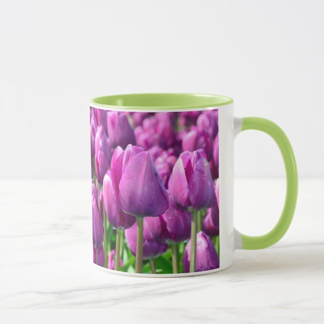 Purple spring tulip coffee mug (Right)