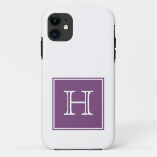 Purple Square Monogram iPhone 11 Case