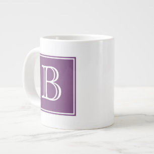Purple Square Monogram Speciality Mug