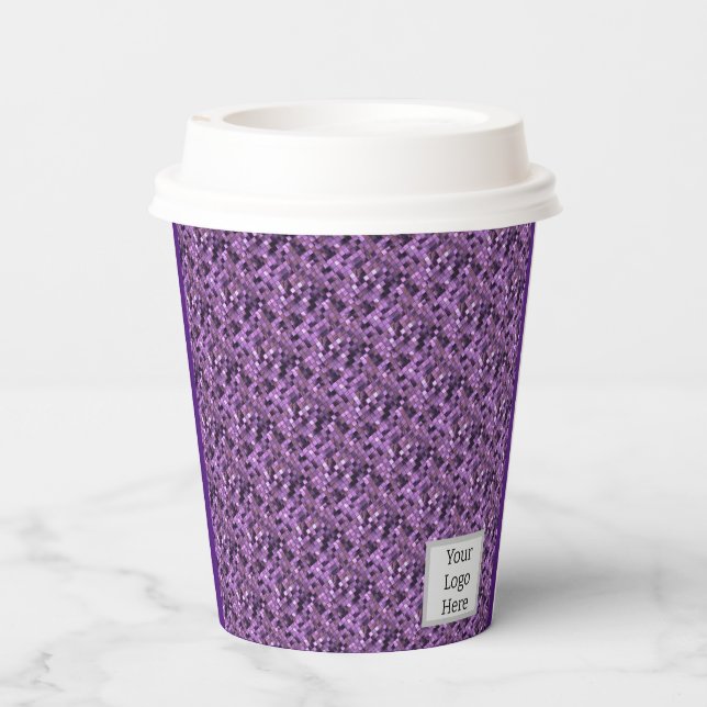 Purple square      paper cups (Back)