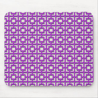 Purple Square Pattern Mouse Pad