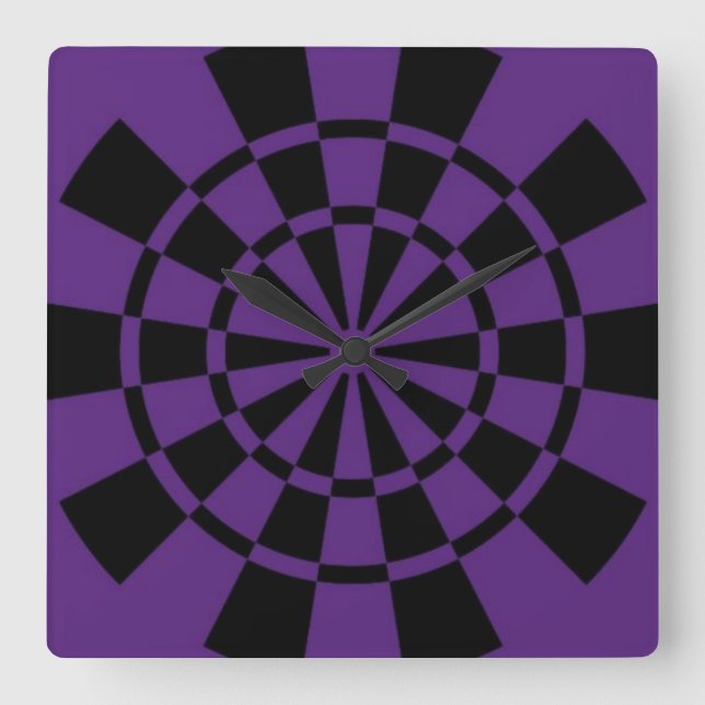 Purple Square Wall Clock (Front)