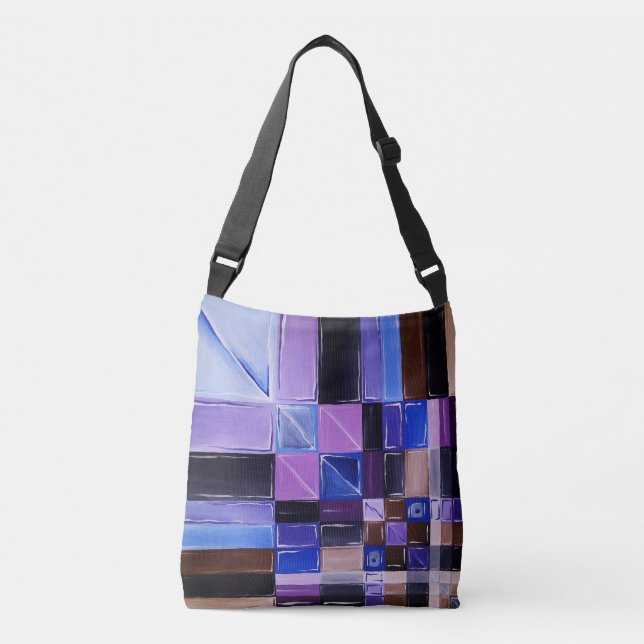 Purple Squared Crossbody Bag (Front)