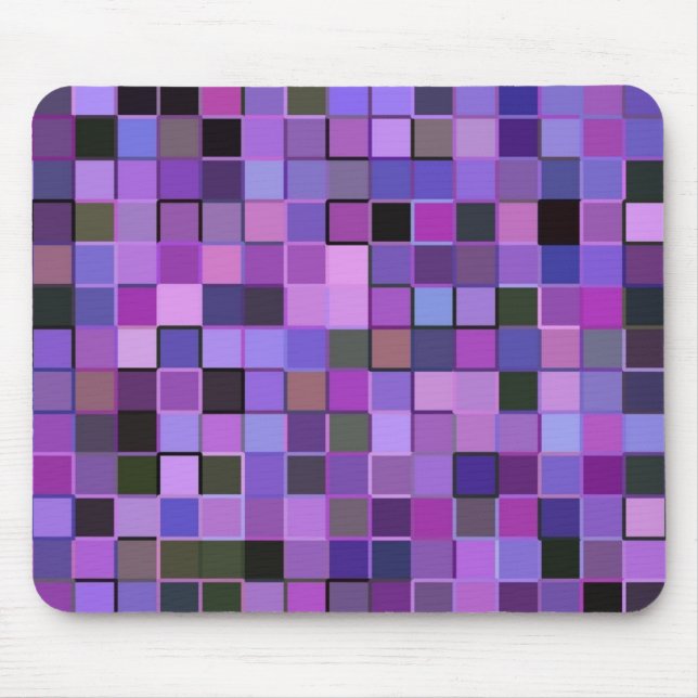 Purple Squares Mouse Pad (Front)