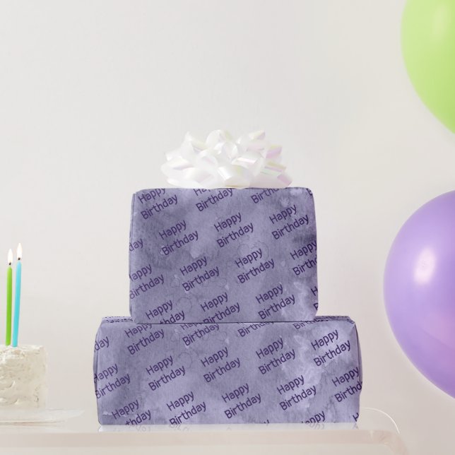 Purple Stain  Birthday Wrapping Paper (Party Gifts)