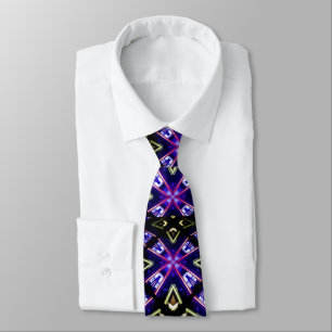 Purple Stain Glass Church-Goin' Design Pattern Ne Tie