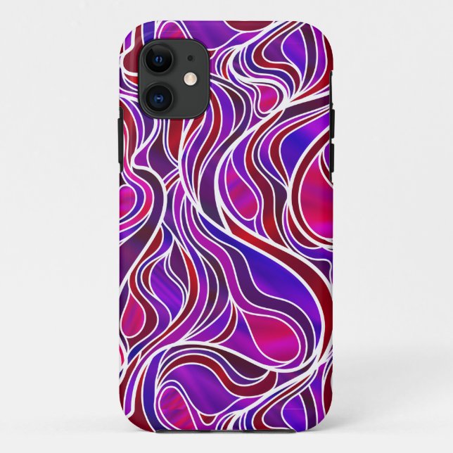 Purple Stained Glass Abstract Case-Mate iPhone Case (Back)