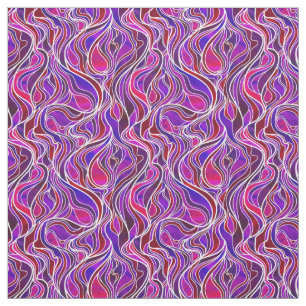 Purple Stained Glass Abstract Fabric