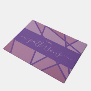 Purple Stained Glass Imitation Welcome Home Family Doormat