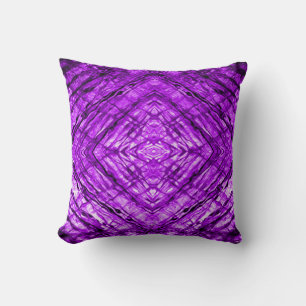 Purple Stained Glass kaleidoscope Texture Cushion