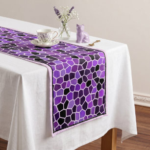 Purple stained glass medium table runner
