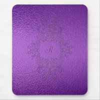 Purple Stained Glass Mouse Pad