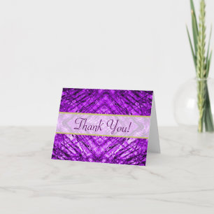 Purple Stained Glass  Texture Thank You Card