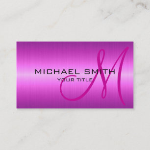 Purple Stainless Steel Metal Business Card