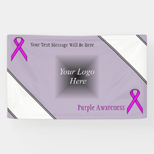 Purple Standard Ribbon Banner