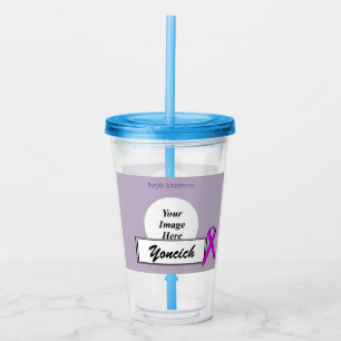 Purple Standard Ribbon by Kenneth Yoncich Acrylic Tumbler