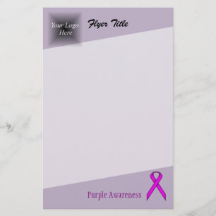 Purple Standard Ribbon by Kenneth Yoncich Flyer