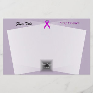 Purple Standard Ribbon by Kenneth Yoncich Flyer
