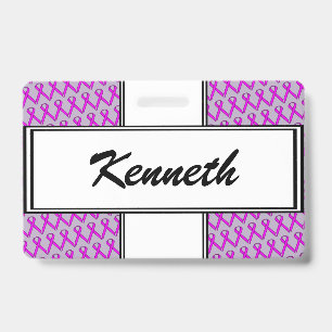 Purple Standard Ribbon by Kenneth Yoncich ID Badge