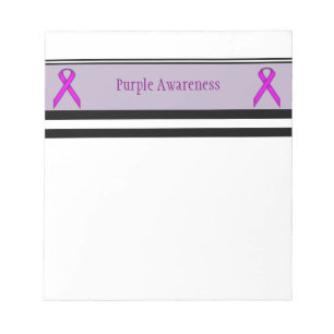 Purple Standard Ribbon by Kenneth Yoncich Notepad