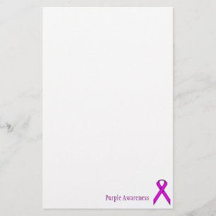 Purple Standard Ribbon by Kenneth Yoncich Stationery