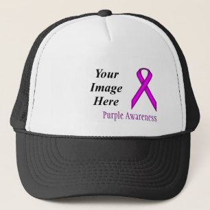 Purple Standard Ribbon by Kenneth Yoncich Trucker Hat