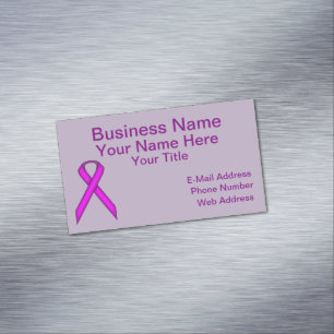 Purple Standard Ribbon Magnetic Business Card