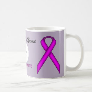 Purple Standard Ribbon Template by Kenneth Yoncich Coffee Mug