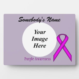 Purple Standard Ribbon Template by Kenneth Yoncich Plaque
