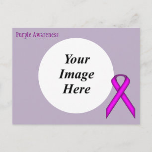 Purple Standard Ribbon Template by Kenneth Yoncich Postcard