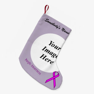 Purple Standard Ribbon Template by Kenneth Yoncich Small Christmas Stocking
