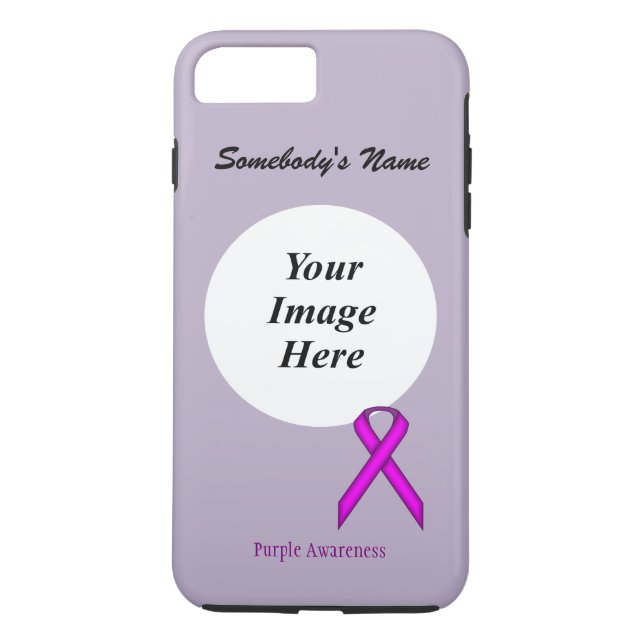 Purple Standard Ribbon Tmpl by Kenneth Yoncich Case-Mate iPhone Case (Back)