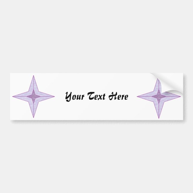 Purple Star Bumper Sticker (Front)