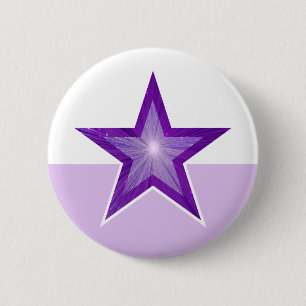 Purple Star button white pale purple