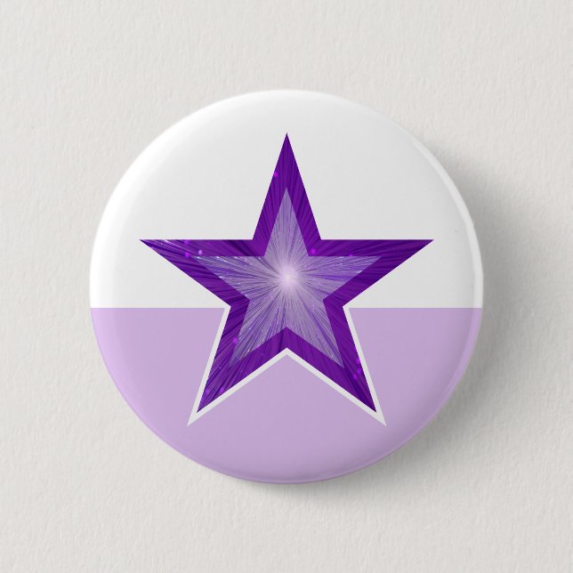 Purple Star button white pale purple (Front)