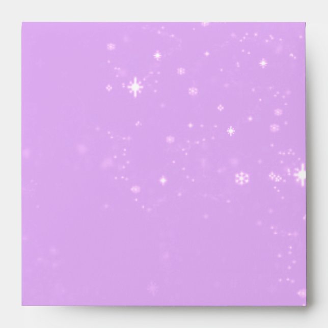 Purple Star Dust Square Invitation Envelope (Front)