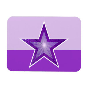 Purple Star flexible magnet cream purple