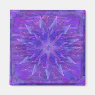Purple Star Mandala Magnet