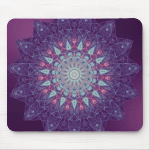 Purple Star Mandala Mouse Pad