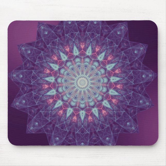 Purple Star Mandala Mouse Pad (Front)