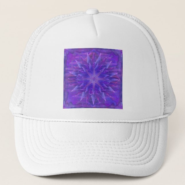 Purple Star Mandala Trucker Hat (Front)