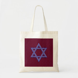 Purple Star of David Seamless Tote Bag